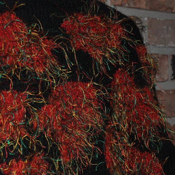 Custom Made, Ornaments, Tinsel, Snowman, Tacky (Hairy) Knit Christmas Sweater M - Picture 5 of 6